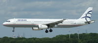 SX-DGA @ EDDL - Aegean Airlines, seen here landing at Düsseldorf Int´l (EDDL) - by A. Gendorf