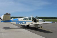 N889JS @ KBRD - Beech V35B Bonanza on the line in Brainerd, MN. - by Kreg Anderson