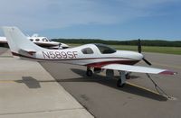 N589SF @ KBRD - Lancair Legacy 2000 on the line in Brainerd, MN.