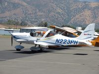 N223PH @ POC - Just parked in transient parking - by Helicopterfriend