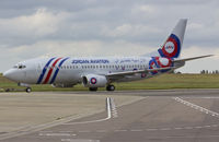 JY-JAD @ EGSH - Being towed by Air Livery to stand 7 after spray into full Jordan Aviation C/S. - by Matt Varley