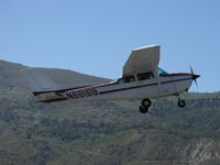 N66168 @ SZP - 1983 Cessna 172P SKYHAWK II, Lycoming O-320-D2J 160 Hp, takeoff climb Rwy 22 - by Doug Robertson
