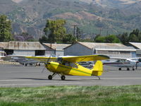 N83247 @ SZP - 1946 Aeronca 7AC CHAMPION, Continental A&C65 65 Hp, landing roll Rwy 22 - by Doug Robertson