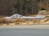 N9571T @ KVAY - A classic Piper Tomahawk trainer sits in the fading winter evening light. - by Daniel L. Berek