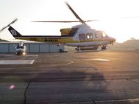 N412LA @ POC - Copter 10 Helio Ops airtaxiing to taxiwat Sierra and Copter 12 getting ready to move to refueling pad - by Helicopterfriend