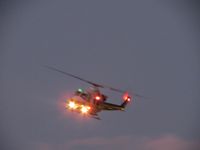 N120LA @ POC - Copter 12 turning final on taxiway Sierra returning from delivering a patient - by Helicopterfriend