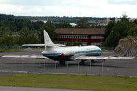 SE-DAI @ ESSA - Caravelle III parked at Stockholm Arlanda.