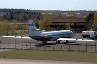 OH-LSB @ ESSA - Föreningen Le Caravelle Club's Caravelle II painted in march 2012 in Finnair colourscheme for a movie. This is actually SE-DAI. This one never flew for Finnair. - by Henk van Capelle