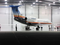 N528AP @ KCOD - This GV was being pulled into a hanger tonight when I took this pic.  Beautiful airplane!!!! - by Harold Musser