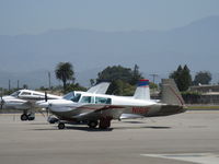 N161F @ OXR - 1981 Mooney M20J 201, Lycoming IO-360 A&C 200 Hp, in 1981 this model added sculpted wingtips. Aircraft refinished from original paint design - by Doug Robertson