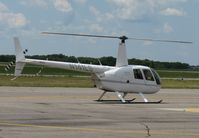 N141LS @ KAXN - Robinson R44 Raven at the fuel pump.