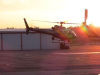 N955LA @ POC - Air taxiing to taxiway Sierra for patrol lift off - by Helicopterfriend