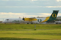 N407QX @ CYYC - Horizon Dash 8 at Calgary - by Terry Fletcher