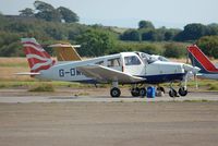 G-OWAP @ EGFH - Visiting Piper Cherokee Warrior II. - by Roger Winser
