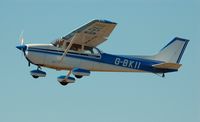 G-BKII @ EGFH - Visiting Reims/Cessna Skyhawk II operated by Sealand Aerial Photography. - by Roger Winser
