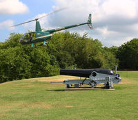 N395TD - Robinson R44 takes off next to Charleston Harbor. - by Rennett Stowe
