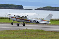 G-BHAI @ EGEO - Lifting-off from Oban (Connel) airport. - by Jonathan Allen