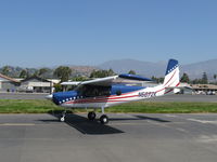 N5072K @ SZP - 1967 Helio H-295 SUPER COURIER STOL conversion to HT-295 tri-gear, Lycoming GO-480-G1D6 295 Hp geared engine, taxi to tiedown area - by Doug Robertson