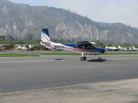 N5072K @ SZP - 1967 Helio H-295 SUPER COURIER STOL conversion to HT-295 tri-gear, Lycoming GO-480-G1D6 295 Hp geared engine, taxi off the active - by Doug Robertson