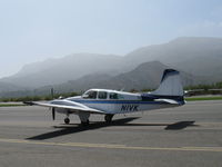 N1VK @ SZP - 1960 Beech B95 TRAVEL AIR, two Lycoming O&VO-360s 180 Hp each. Beech built 150 B95s. Taxi back after landing Rwy 22. - by Doug Robertson