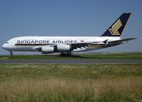 9V-SKN @ LFPG - New comer in the database and coming out as the 71th MegaBus built, Kilo-November resurrects a registration once allocated to a Boeing 747-312.