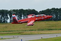 F-GLHF @ EHLE - Taking off from runway 05 at Lelystad Airport to make a performance on the Texel Airshow - by Jan Bekker