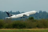 C-FMWY @ YVR - with Star Alliance 15th anniversary sticker.