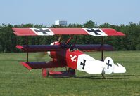 F-AZAQ @ LFFQ - Fokker Dr I replica at the Meeting Aerien 2012, La-Ferte-Alais - by Ingo Warnecke