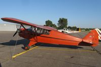 N33295 @ KAXN - Piper J-5A Cub on the line. - by Kreg Anderson