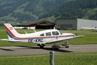 OE-KMC @ LOWZ - The piggy Piper of the Kärntner Motorflieger Club is holding 08 at Zell Am See and ready for departure with 4 people. - by Jorrit de Bruin