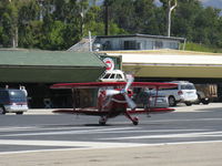 N49BR @ SZP - 1980 Aerotek PITTS S-2A. Lycoming AEIO-540 260 Hp, three-blade prop, taking the active - by Doug Robertson