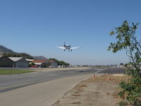 N8667H @ SZP - 1947 North American NAVION, Continental IO-520 285 Hp upgrade, Young Eagles Flight, landing Rwy 22 - by Doug Robertson