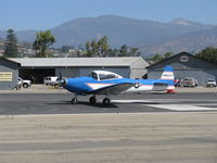 N8667H @ SZP - 1947 North American NAVION, Continental IO-520 285 Hp upgrade, Young Eagles Flight, takeoff roll Rwy 22 - by Doug Robertson