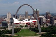 N2522F - Flying past the St Louis Arch - by Mike Pearson