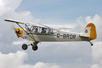 G-BROR @ EGBR - Piper L-4H Grasshopper at The Real Aeroplane Club's Summer Madness Fly-In, Breighton Airfield, August 2012. - by Malcolm Clarke