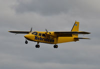 G-HEBS @ EGEO - Approaching Oban airport with the afternoon flight from Islay and Colonsay.