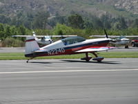 N224D @ SZP - 1996 EXTRA Fleugzeugbau Gmbh EA 300/L low-wing version, Lycoming AEIO-540-L1B5 300 Hp, landing roll Rwy 22. EXTRA also makes an EA 300/S short wing version and an EA 300 mid-wing version. - by Doug Robertson