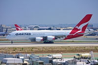 VH-OQI @ KLAX - Qantas A380 after performing a Go-Around due to the localizer disappearing on approach, it finally made a safe landing. - by speedbrds