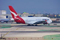 VH-OQI @ KLAX - Qantas A380 backtracking on Rwy 25L