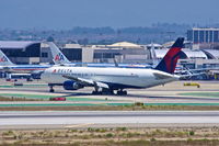 N126DL @ KLAX - Delta Airlines 767-300 minutes after performing an emergency landing do to landing gear issues.  Gear doors inoperable.  Flight originated from San Diego to Atlanta. - by speedbrds