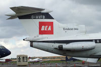 G-AVFB @ EGSU - The original BEA red square livery - by Chris Hall