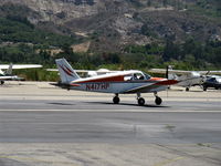 N417HP @ SZP - 1964 Piper PA-28-140 CHEROKEE, Lycoming O-320-E2A 150 Hp, landing roll Rwy 22 - by Doug Robertson
