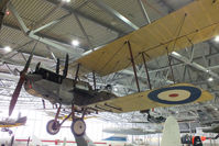F3556 @ EGSU - One of only two original R.E.8's still in existance, displayed inside the AirSpace hangar, Duxford - by Chris Hall