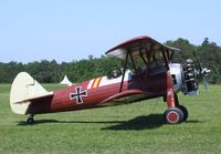 F-AZMZ @ LFFQ - Stearman E75 (partly altered with longer upper wing - probably for movie purposes) at the Meeting Aerien 2012, La-Ferte-Alais