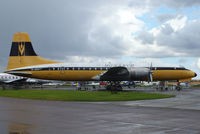 G-AOVT @ EGSU - Entered service with BOAC in 1959, purchased by British Eagle in 1963, bought by the newly-formed Monarch Airlines in May 1969 then leased to Invicta Airlines. Donated to the DAS in 1975 - by Chris Hall