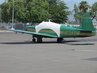 N63AB @ POC - Covered, tied down & parked in transient parking - by Helicopterfriend