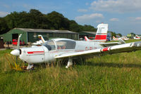 G-BLIY @ EGTN - showing damage to the prop and nose wheel - by Chris Hall