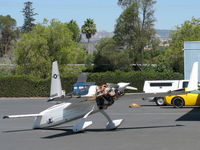 N944X @ SZP - 1982 Shanks VARI-EZE canard, Continental O-200 100 Hp pusher with tweaked low-drag spinner, engine cowl off - by Doug Robertson
