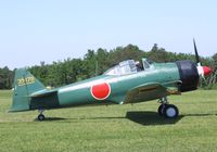 F-AZZM @ LFFQ - North American AT-6B Texan (converted to A6M Zero-look-alike) at the Meeting Aerien 2012, La-Ferte-Alais