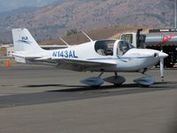 N143AL @ POC - Parked in transient parking - by Helicopterfriend